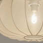 Foto 31284-8: Staande booglamp met ronde beige lampion kap