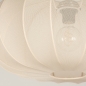 Foto 31284-9: Staande booglamp met ronde beige lampion kap