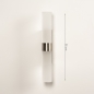 Wandlamp 31288: modern, glas, staal rvs, messing #1