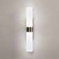 Wandlamp 31288: modern, glas, staal rvs, messing #2