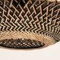 Foto 31292-8 detailfoto: Knikarm hanglamp in het zwart met rotan kap 