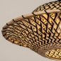 Foto 31293-9 detailfoto: Zwarte knikarm hanglamp met rotan kap 