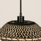 Foto 31294-10 detailfoto: Rotan hanglamp met gevlochten kap in naturel/zwart 