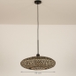 Foto 31296-1 maatindicatie: Rotan hanglamp met gevlochten ronde lampenkap in naturel/zwart