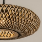 Foto 31296-7 detailfoto: Rotan hanglamp met gevlochten ronde lampenkap in naturel/zwart