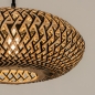 Foto 31301-8 detailfoto: Rotan hanglamp met ronde gevlochten kap in naturel/zwart