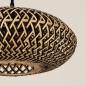 Foto 31301-9 detailfoto: Rotan hanglamp met ronde gevlochten kap in naturel/zwart