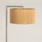 Foto 31305-8: Landelijke vloerlamp met draad kap van gevlochten touw in jute kleur