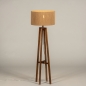 Foto 31308-5 detailfoto: Houten vloerlamp met kap van gevlochten touw