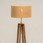 Foto 31308-6 detailfoto: Houten vloerlamp met kap van gevlochten touw