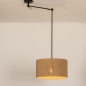 Foto 31311-3: Hanglamp met knikarm in het zwart met kap van gevlochten touw