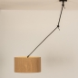 Foto 31311-4: Hanglamp met knikarm in het zwart met kap van gevlochten touw