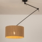 Foto 31311-5: Hanglamp met knikarm in het zwart met kap van gevlochten touw