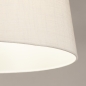 Foto 31316-7 detailfoto: Zwarte staande leeslamp met witte kap van stof en extra leeslamp