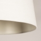 Foto 31316-8 detailfoto: Zwarte staande leeslamp met witte kap van stof en extra leeslamp