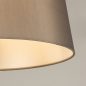 Foto 31317-7 detailfoto: Zwarte staande leeslamp met lampenkap van stof in het grijs en met extra led leeslamp