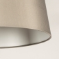 Foto 31317-8 detailfoto: Zwarte staande leeslamp met lampenkap van stof in het grijs en met extra led leeslamp