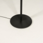 Foto 31320-11: Zwarte staande schemerlamp met leeslamp en velvet kap in taupe met koperkleurige binnenkant
