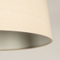 Foto 31324-8 detailfoto: Zwarte vloerlamp met led leeslamp en beige kap van stof