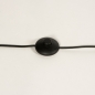 Foto 31334-10 detailfoto: Zwarte vloerlamp met ronde grijze kap van stof