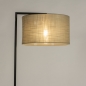 Foto 31337-4 zijaanzicht: Zwarte vloerlamp met taupe kap van stof