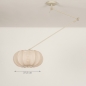 Foto 31355-15: Beige knikarm lamp voor aan het plafond met lampion kap in japandi stijl 