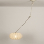 Foto 31355-17: Beige knikarm lamp voor aan het plafond met lampion kap in japandi stijl 