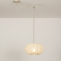 Foto 31355-18: Beige knikarm lamp voor aan het plafond met lampion kap in japandi stijl 