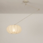 Foto 31355-19: Beige knikarm lamp voor aan het plafond met lampion kap in japandi stijl 
