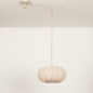 Foto 31355-20: Beige knikarm lamp voor aan het plafond met lampion kap in japandi stijl 
