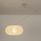 Foto 31356-17: Beige knikarm lamp voor aan het plafond met lampion kap in japandi stijl 