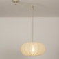 Foto 31356-18: Beige knikarm lamp voor aan het plafond met lampion kap in japandi stijl 