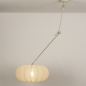 Foto 31356-19: Beige knikarm lamp voor aan het plafond met lampion kap in japandi stijl 