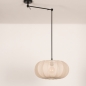 Foto 31360-19: Knikarm hanglamp in het zwart met lampion kap in japandi stijl 