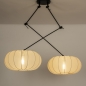 Foto 31362-13: Knikarm lamp voor aan het plafond met rustieke lampion kappen