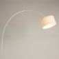 Foto 31364-4: Witte booglamp met beige linnen kap 
