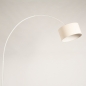 Foto 31364-7: Witte booglamp met beige linnen kap 