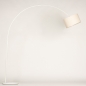 Foto 31364-8: Witte booglamp met beige linnen kap 