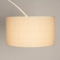 Foto 31364-9: Witte booglamp met beige linnen kap 