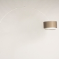 Foto 31366-6: Grote witte booglamp met luxe kap in taupe 