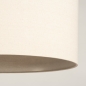 Foto 31376-10: Grote rustieke vloerlamp met knikarm en beige linnen lampenkap