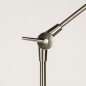 Foto 31376-12: Grote rustieke vloerlamp met knikarm en beige linnen lampenkap