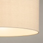 Foto 31376-9: Grote rustieke vloerlamp met knikarm en beige linnen lampenkap