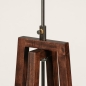 Foto 31377-11: Japandi Stehlampe: Stehlampe aus Holz in Walnussbraun mit Lampenschirm aus Stoff