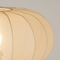 Foto 31377-8 detailfoto: Japandi vloerlamp: Houten staande lamp in walnoot bruin met lampion kap van stof