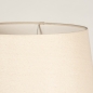 Foto 31391-10 detailfoto: Witte driepoot vloerlamp van metaal met beige kap van stof 