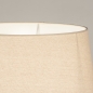 Foto 31391-9 detailfoto: Witte driepoot vloerlamp van metaal met beige kap van stof 