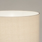 Foto 31392-9 detailfoto: Witte driepoot vloerlamp met beige linnen kap