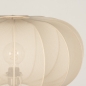 Foto 31407-8 detailfoto: Driepoot vloerlamp van hout in walnoot kleur met een beige lampion kap 