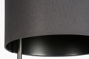 Foto 31408-10: Schwarze minimalistische Stehlampe mit luxuriösem schwarzem Lampenschirm
